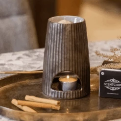 Geurchips Brander Rib Rond Brons - ScentChips -Huisdecoratie geurchips brander rib rond brons scentchips 3