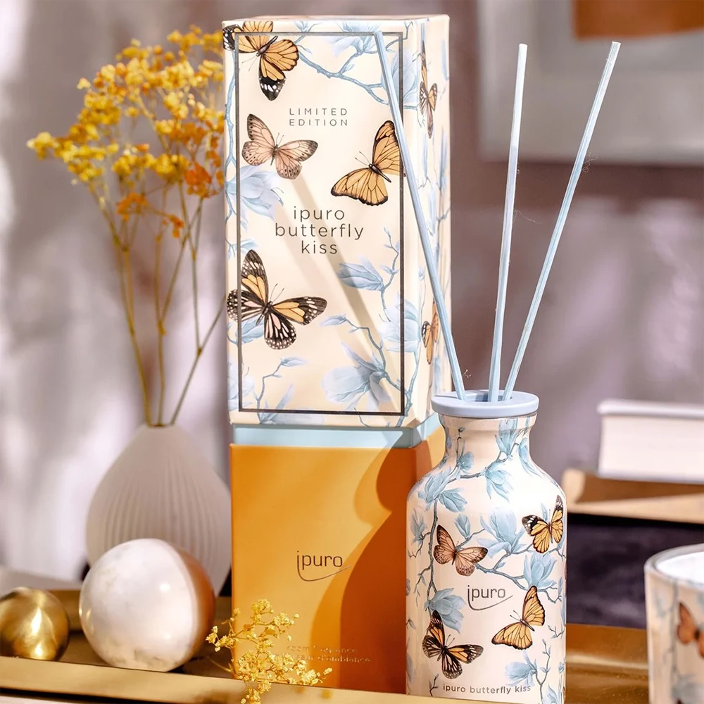 Ipuro Geurdiffuser Butterfly Kiss 240ml - Geurstokjes 5 Ipuro Geurdiffuser Butterfly Kiss 240ml - Geurstokjes - Afbeelding 3