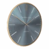 Klok Oyster Staal Blauw/goud U00f8 40 Cm - Wandklok -Huisdecoratie klok oyster staal blauw goud d 40 cm wandklok metaal glas 1