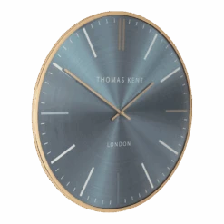 Klok Oyster Staal Blauw/goud U00f8 40 Cm - Wandklok