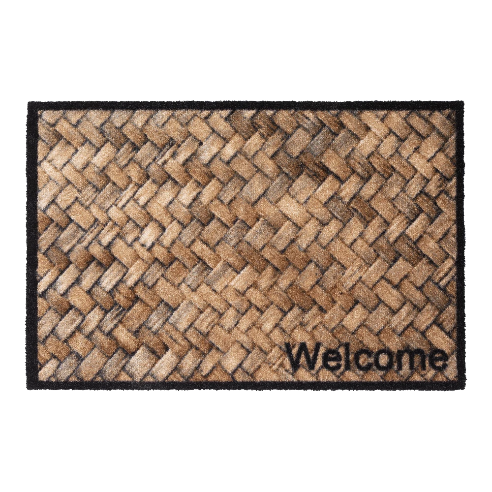 HAMAT Schoonloopmat Prestige Welcome Wicker - 75x50cm - Mix - Deurmat 3 HAMAT Schoonloopmat Prestige Welcome Wicker - 75x50cm - Mix - Deurmat