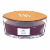 Woodwick Black Cherry Ellipse Candle - Geurkaars -Huisdecoratie woodwick black cherry ellipse candle geurskaars 1 5