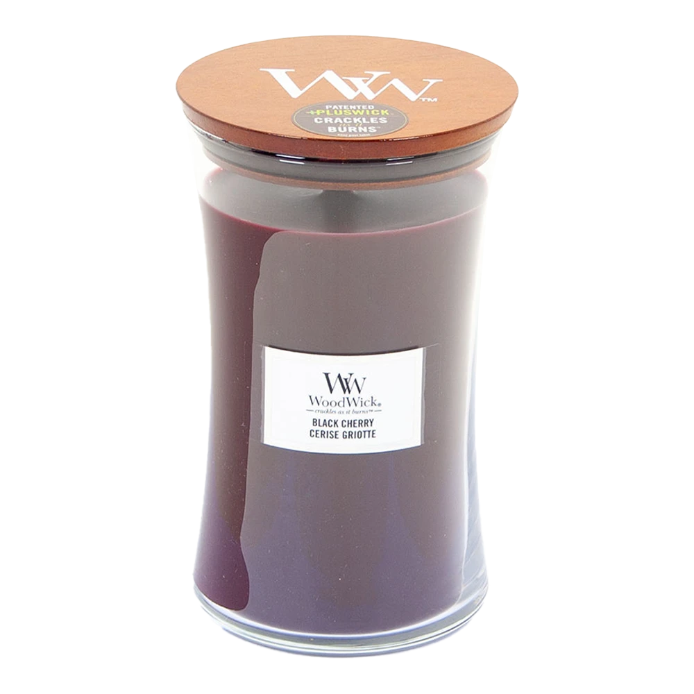 Woodwick Black Cherry Large Candle - Geurkaars 3 Woodwick Black Cherry Large Candle - Geurkaars
