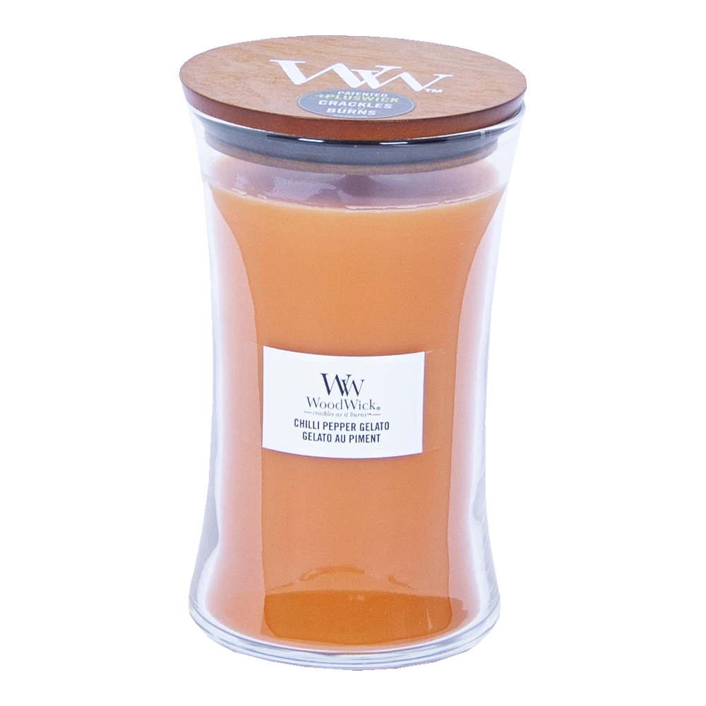 Woodwick Chili Pepper Gelato Large Candle - Geurkaars 3 Woodwick Chili Pepper Gelato Large Candle - Geurkaars