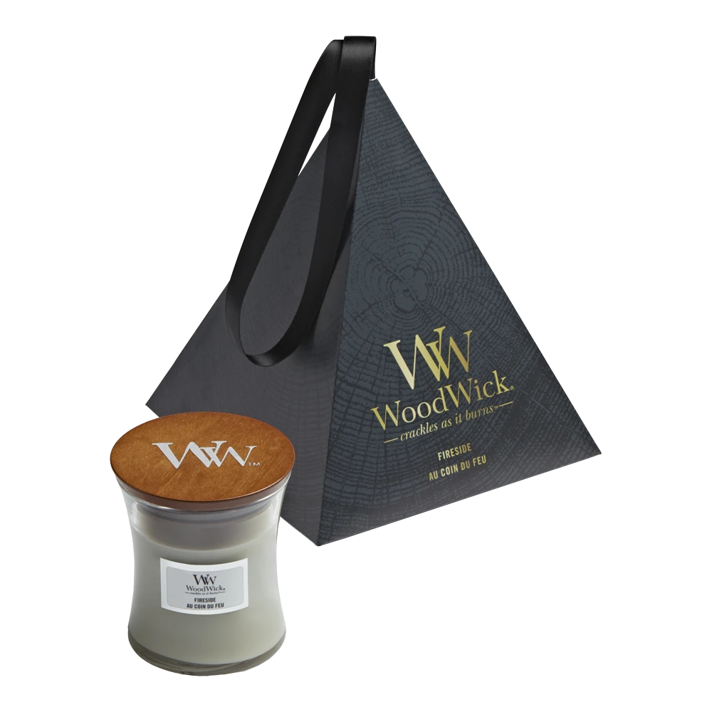 Woodwick Deluxe Gift Set Mini Jar Fireside - Geurkaars 3 Woodwick Deluxe Gift Set Mini Jar Fireside - Geurkaars