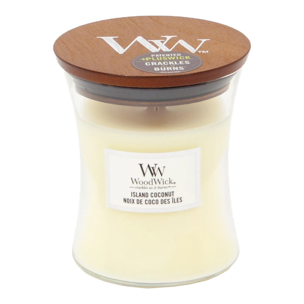 Woodwick Island Coconut Medium Candle - Geurkaars 3 Woodwick Island Coconut Medium Candle - Geurkaars