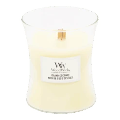 Woodwick Island Coconut Medium Candle - Geurkaars 5 Woodwick Island Coconut Medium Candle - Geurkaars -Huisdecoratie woodwick island coconut medium candle geurskaars 2 3