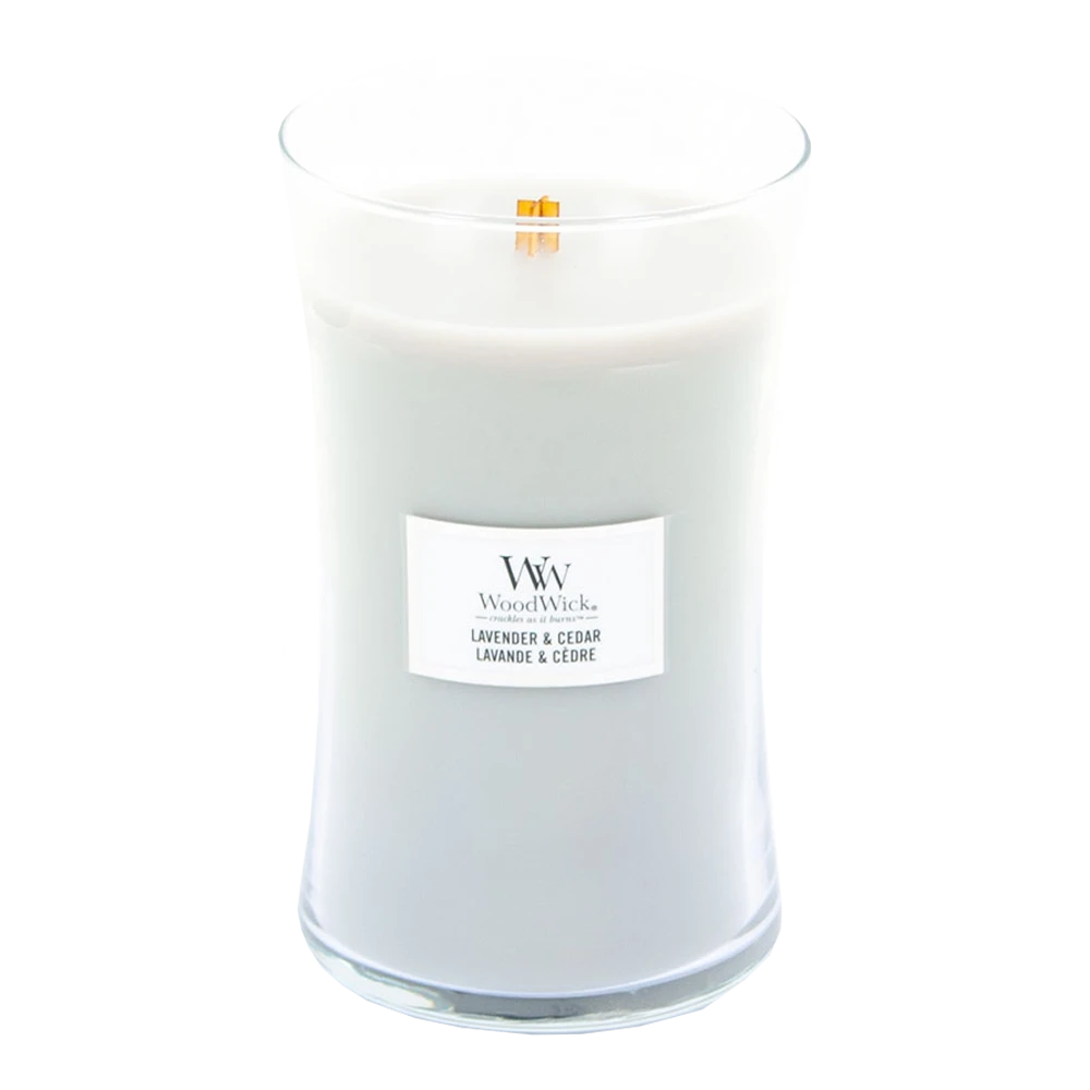 Woodwick Lavender & Cedar Large Candle - Geurkaars 4 Woodwick Lavender & Cedar Large Candle - Geurkaars - Afbeelding 2