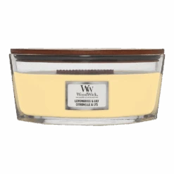 Woodwick Lemongrass & Lily Ellipse Candle - Geurkaars
