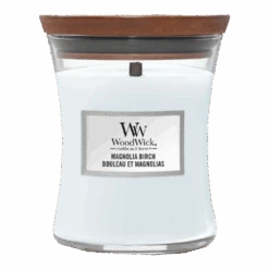 Woodwick Magnolia Birch Medium Candle - Geurkaars