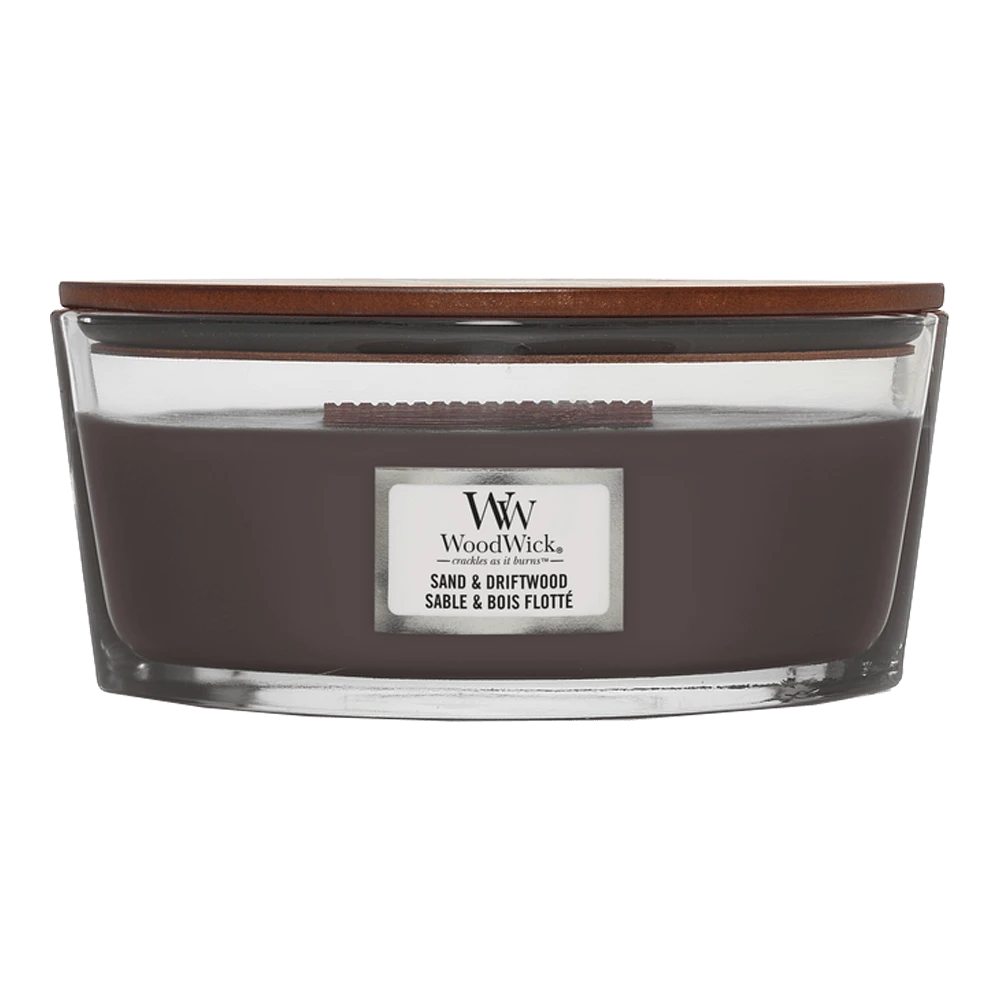Woodwick Sand & Driftwood Ellipse Candle - Geurkaars 3 Woodwick Sand & Driftwood Ellipse Candle - Geurkaars