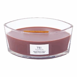 Woodwick Smoked Walnut & Maple Ellipse Candle - Geurkaars -Huisdecoratie woodwick smoked walnut maple ellipse candle geurkaars 2