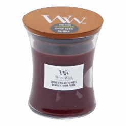 Woodwick Smoked Walnut & Maple Medium Candle - Geurkaars