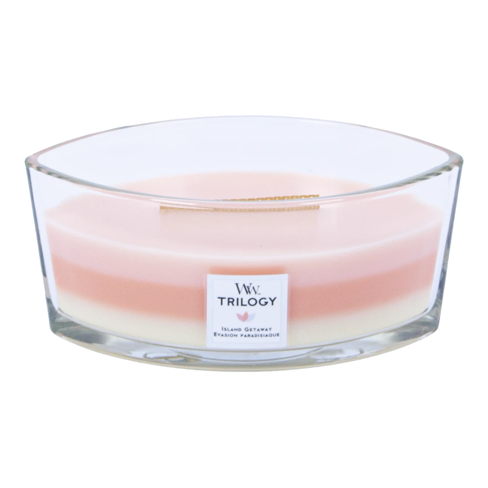 Woodwick Trilogy Island Getaway Ellipse Candle - Geurkaars 4 Woodwick Trilogy Island Getaway Ellipse Candle - Geurkaars - Afbeelding 2