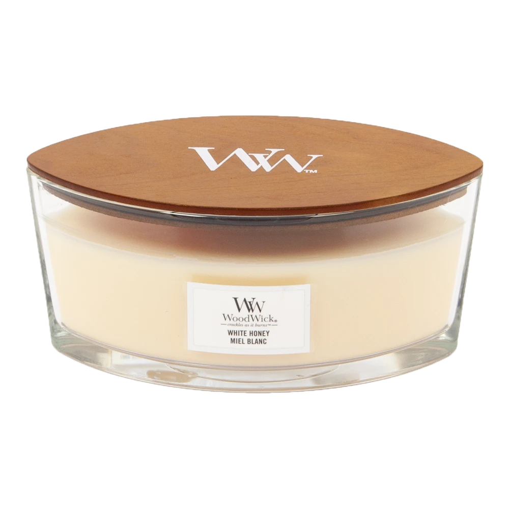 Woodwick White Honey Ellipse Candle - Geurkaars 3 Woodwick White Honey Ellipse Candle - Geurkaars